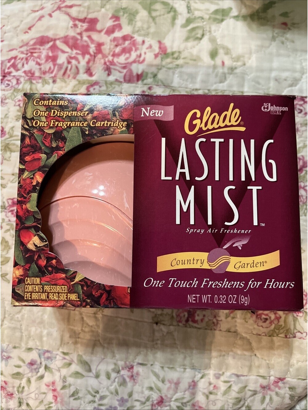 Vintage 1993 Glade Lasting Mist Country Garden Dispenser Refill Open Box NOS